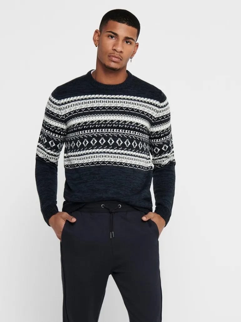 ONSLUDVIG 7 CHEST JAQ KNIT phantom