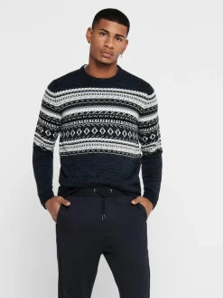 ONSLUDVIG 7 CHEST JAQ KNIT phantom