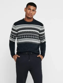 ONSLUDVIG 7 CHEST JAQ KNIT phantom