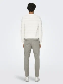 ONSMARK SLIM CHECK 020919 PANT NOOS chinchilla