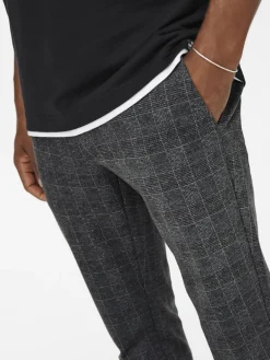 ONSMARK SLIM CHECK PANTS 9887 NOOS black