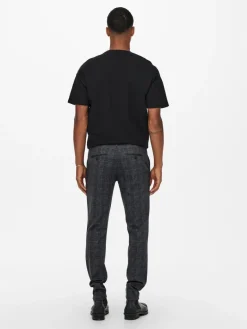 ONSMARK SLIM CHECK PANTS 9887 NOOS black