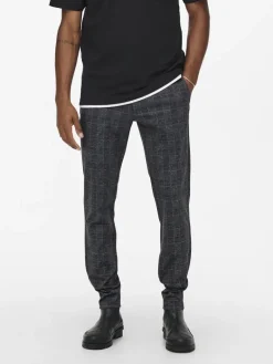 ONSMARK SLIM CHECK PANTS 9887 NOOS black