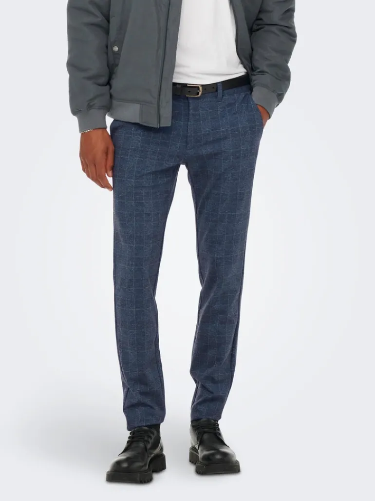 ONSMARK SLIM CHECK PANTS 9887 NOOS dress blues