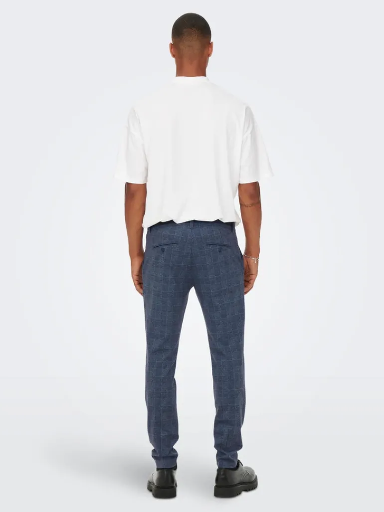ONSMARK SLIM CHECK PANTS 9887 NOOS dress blues
