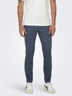ONSMARK SLIM CHECK PANTS 9887 NOOS dress blues