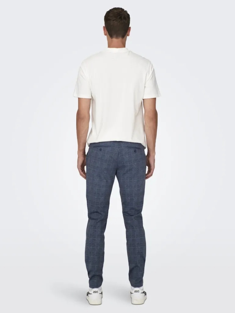 ONSMARK SLIM CHECK PANTS 9887 NOOS dress blues