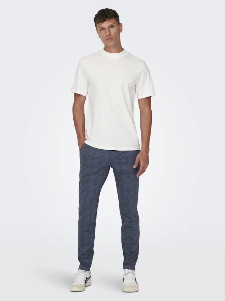 ONSMARK SLIM CHECK PANTS 9887 NOOS dress blues