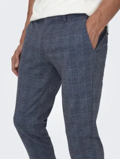 ONSMARK SLIM CHECK PANTS 9887 NOOS dress blues