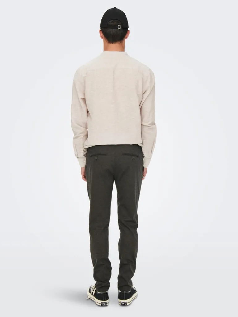 ONSMARK SLIM HERRINGBONE 2911 PANT NOOS slate black