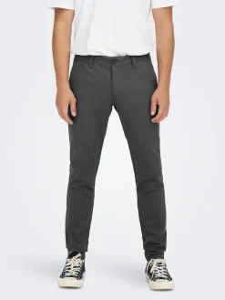 ONSMARK SLIM HERRINGBONE 2911 PANT NOOS black