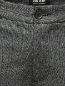 ONSMARK SLIM HERRINGBONE 2911 PANT NOOS black