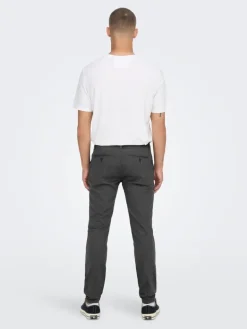 ONSMARK SLIM HERRINGBONE 2911 PANT NOOS black