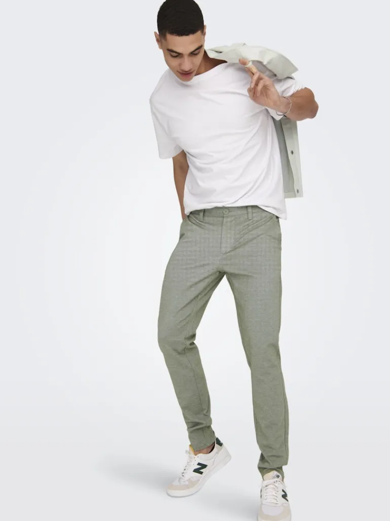 ONSMARK SLIM TAP 0209 MELANGE PANT NOOS olive night