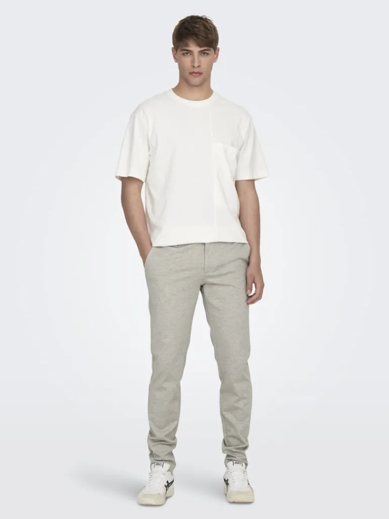 ONSMARK SLIM TAP 0209 MELANGE PANT NOOS chinchilla