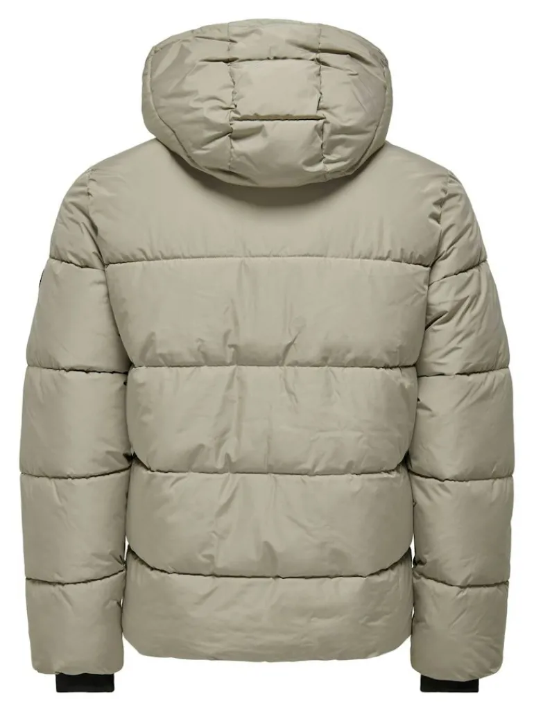 ONSMELVIN LIFE HOOD PUFFER JACKET OTW VD vintage khaki