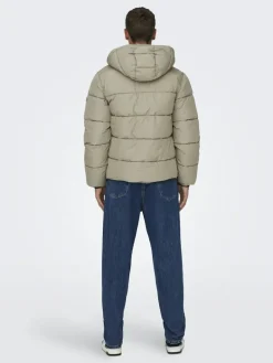 ONSMELVIN LIFE HOOD PUFFER JACKET OTW VD vintage khaki