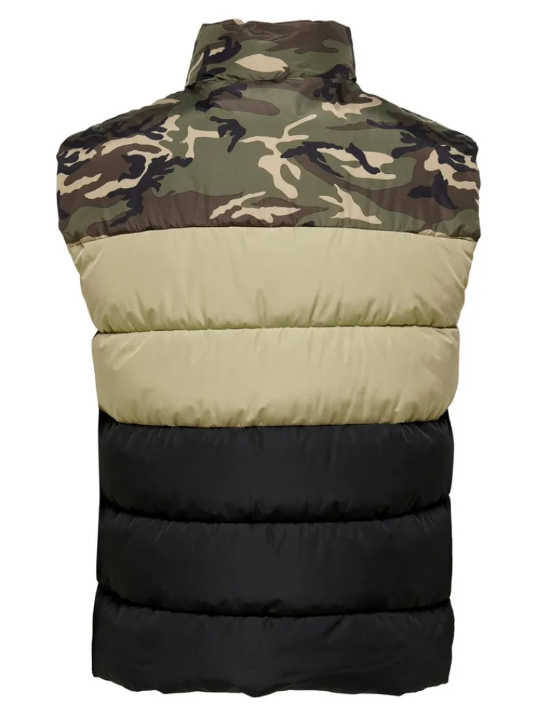ONSMELVIN LIFE PUFFER VEST OTW VD olive night