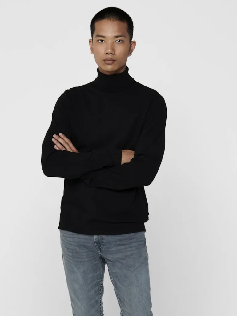 ONSMIKKEL 12 SOFT HIGH NECK KNIT black