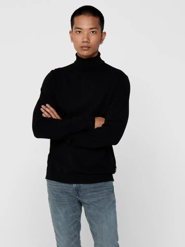 ONSMIKKEL 12 SOFT HIGH NECK KNIT black