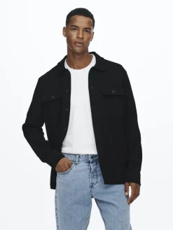 ONSNEWKODYL OVERSHIRT SWEAT NOOS black