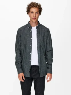 ONSNIKO LS MELANGE SHIRT peat
