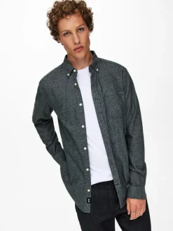 ONSNIKO LS MELANGE SHIRT peat
