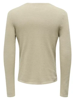 ONSPANTER REG 12 STRUC CREW KNIT NOOS silver lining