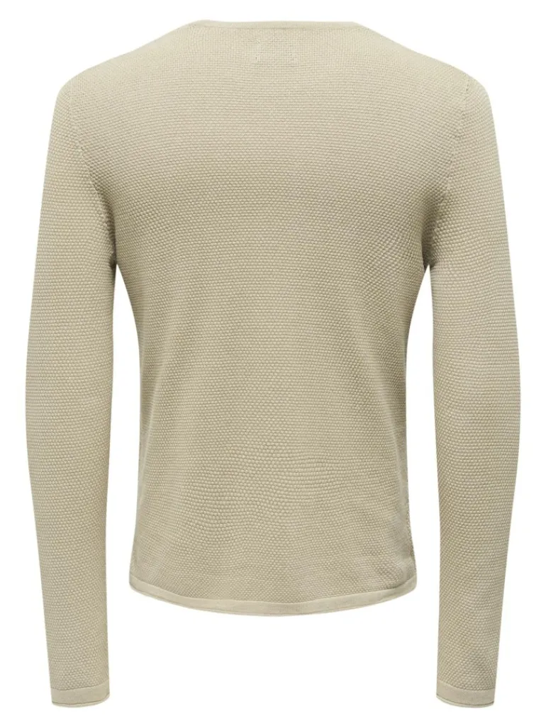 ONSPANTER REG 12 STRUC CREW KNIT NOOS silver lining