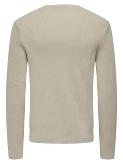 ONSPHIL REG 12 STRUC CREW KNIT NOOS silver lining