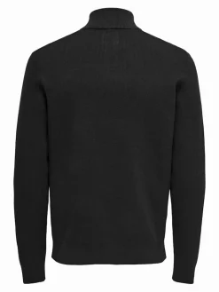 ONSPHIL REG 12 STRUC HALF ZIP KNIT NOOS black