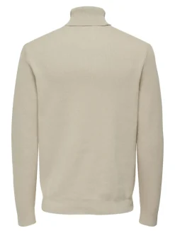 ONSPHIL REG 12 STRUC ROLL NECK KNIT silver lining