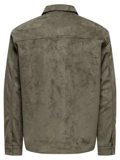 ONSRAVI FAKE SUEDE SHACKET OTW falcon