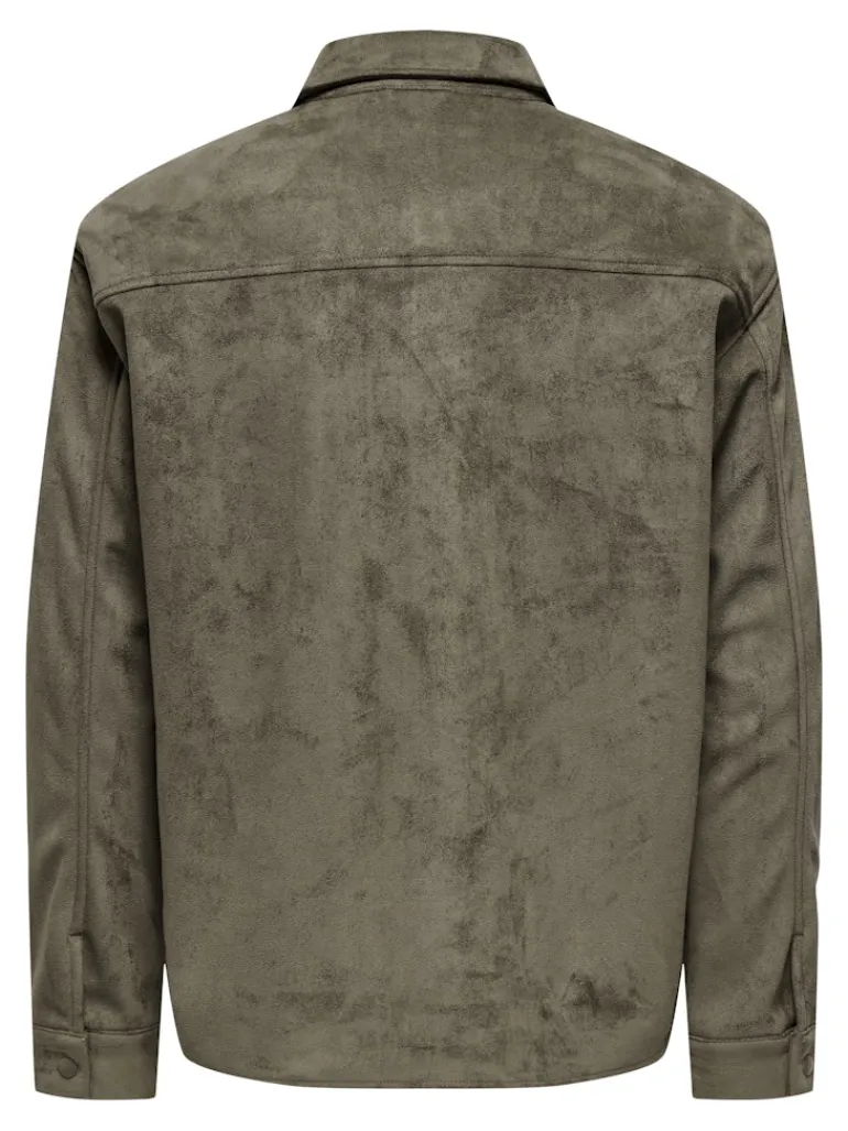 ONSRAVI FAKE SUEDE SHACKET OTW falcon