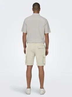 ONSSINUS CARGO 0007 COT LIN SHORTS silver lining