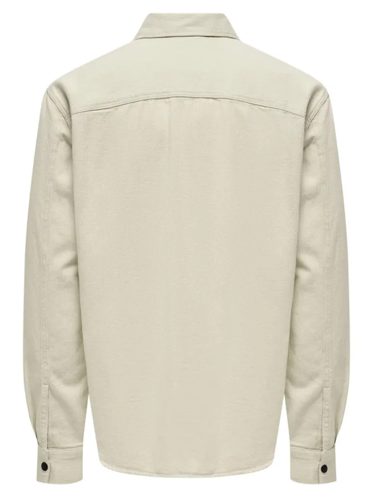 ONSTEAM RLX FABRIC MIX LS SHIRT moonstruck