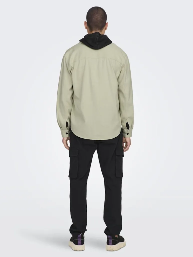 ONSTEAM RLX FABRIC MIX LS SHIRT moonstruck