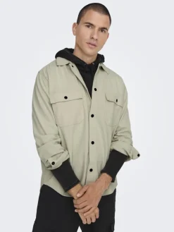 ONSTEAM RLX FABRIC MIX LS SHIRT moonstruck