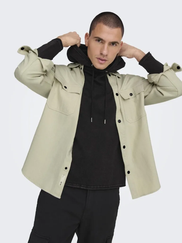 ONSTEAM RLX FABRIC MIX LS SHIRT moonstruck