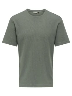 ONSTOBIE REG SS TEE NOOS castor gray