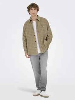 ONSWALEED CORDUROY OVERSHIRT 0345 NOOS chinchilla