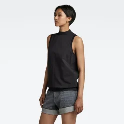 Open back knit dk black