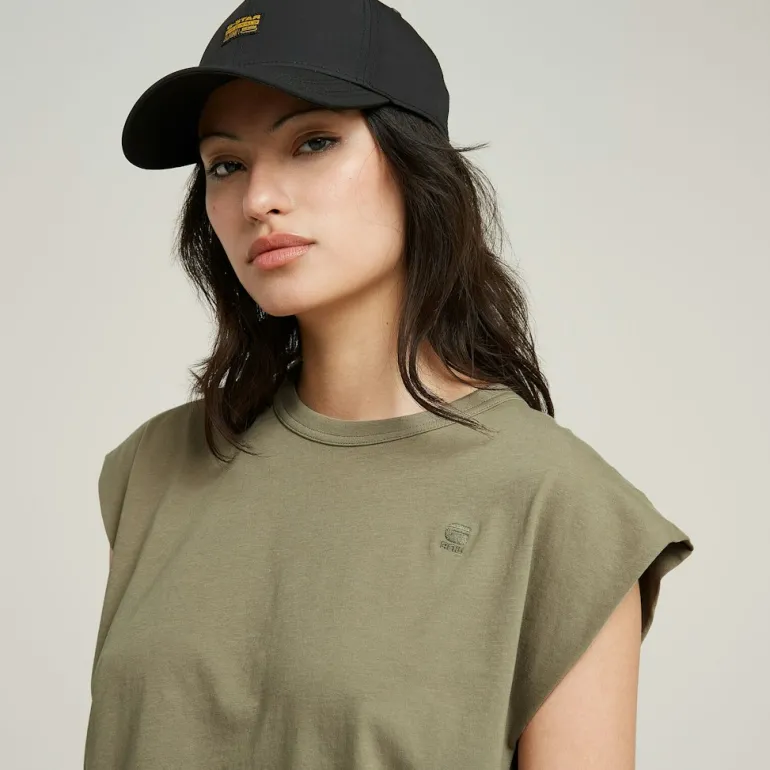 Open back loose sleeveless top wmn ensis green