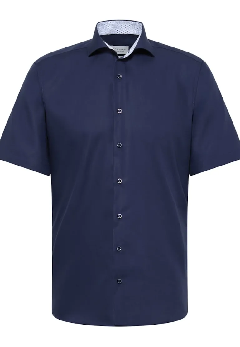 Original Shirt Popeline Kurzarm navy