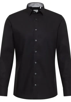Original Shirt Popeline Langarm schwarz