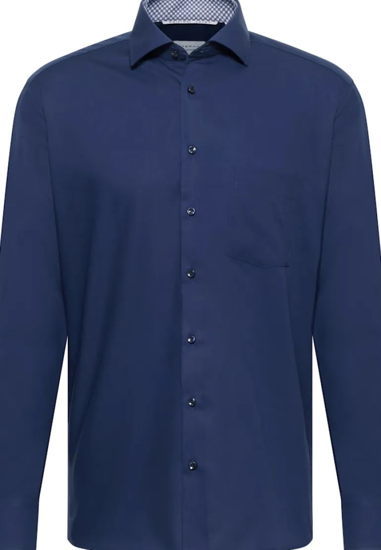 Original Shirt Popeline Langarm navy