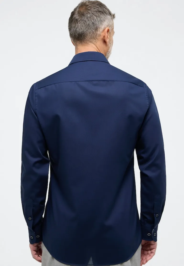 Original Shirt Popeline Langarm navy