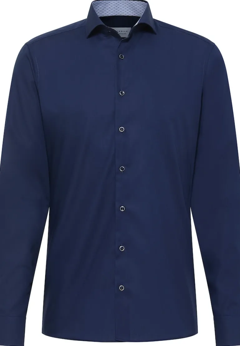 Original Shirt Popeline Langarm navy