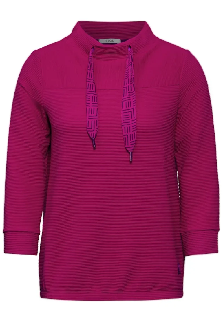 Ottoman-Pullover jewel pink