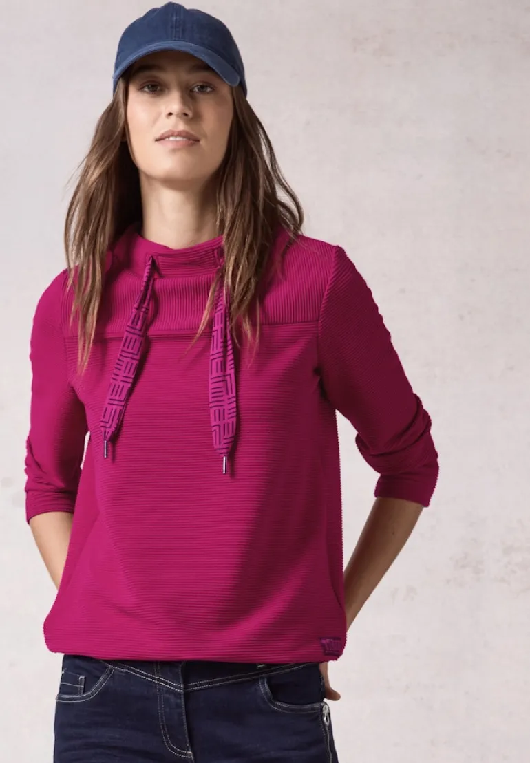 Ottoman-Pullover jewel pink